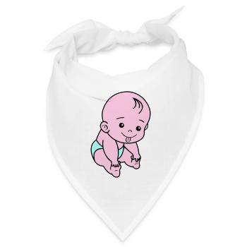 Baby - Bandana Dreieckstuch - Weiß - Vorne