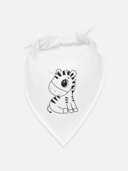 Süßes Pferd - Bandana Dreieckstuch - Weiß