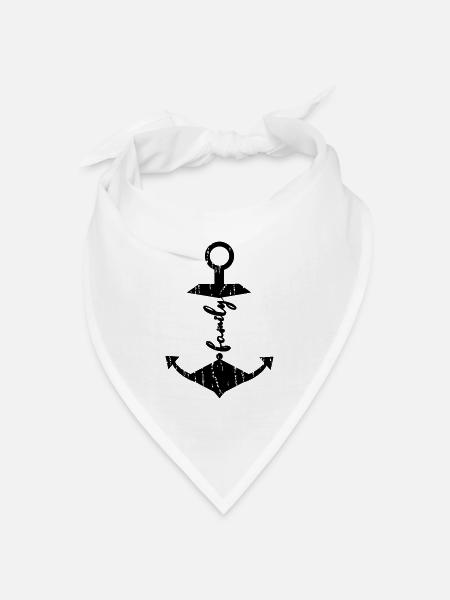 Familien Anker - Bandana Dreieckstuch - Weiß