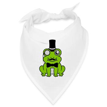 Sir Frosch Gentlemen Zylinder - Bandana Dreieckstuch - Weiß - Vorne