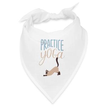 Yoga praktizieren - Chat - Bandana Dreieckstuch - Weiß - Vorne