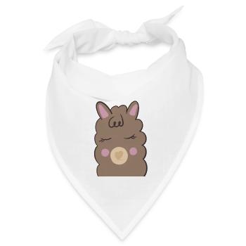 Alpaka Señorita Susi - Bandana Dreieckstuch - Weiß - Vorne