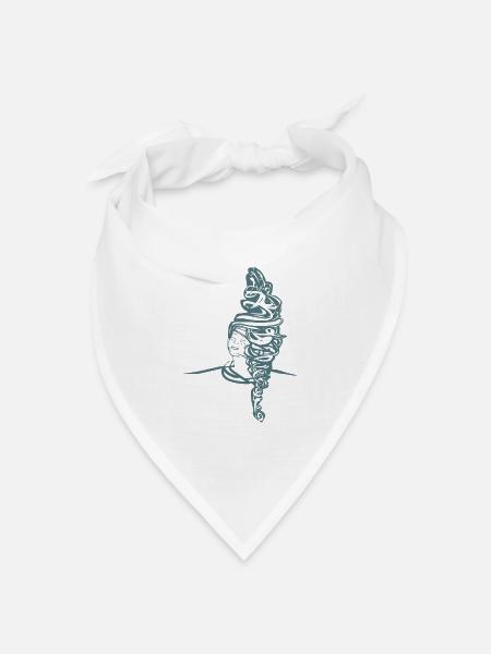 Wind - Bandana Dreieckstuch - Weiß