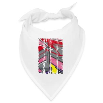 Graffiti-Stil Splash Hip Hop Farben Maler Farbe - Bandana Dreieckstuch - Weiß - Vorne