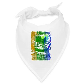 Graffiti-Stil Splash Hip Hop Farben Maler Farbe - Bandana Dreieckstuch - Weiß - Vorne