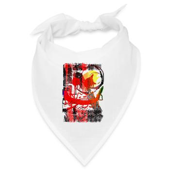 Graffiti-Stil Splash Hip Hop Farben Maler Farbe - Bandana Dreieckstuch - Weiß - Vorne