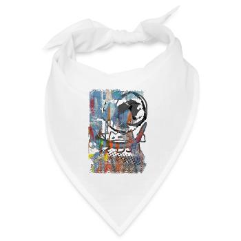 Graffiti-Stil Splash Hip Hop Farben Maler Farbe - Bandana Dreieckstuch - Weiß - Vorne