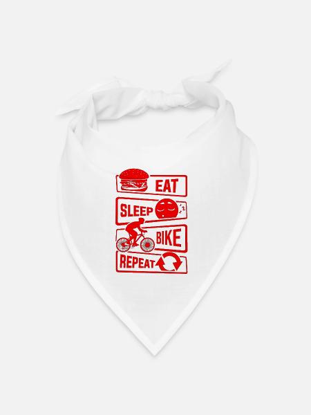 Radfahrer Radfahren BMX Fahrrad Sport Mountainbiken Hobby - Bandana Dreieckstuch - Weiß