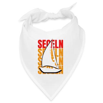 Segeln: Freiheit auf den Wellen - Bandana Dreieckstuch - Weiß - Vorne