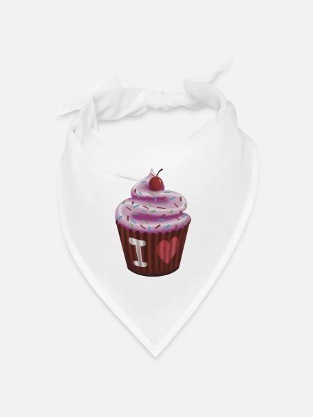 Cupcake - Bandana Dreieckstuch - Weiß