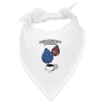 Kaffee in Wasserqualität - Bandana Dreieckstuch - Weiß - Vorne
