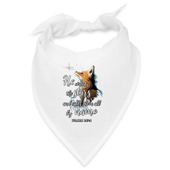 Bibelvers Christlich Religiöses Motiv - Bandana Dreieckstuch - Weiß - Vorne