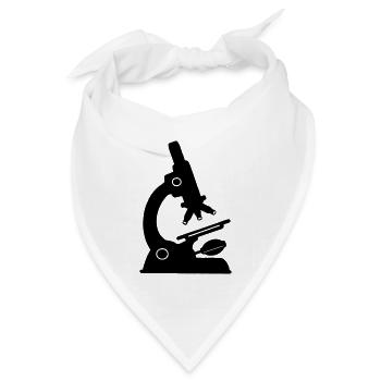 Labor-Mikroskop - Bandana Dreieckstuch - Weiß - Vorne