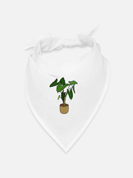 Zimmerpflanze - Bandana Dreieckstuch - Weiß