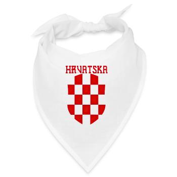 Kroatien hrvatska kroatien hrv hr travel zagreb - Bandana Dreieckstuch - Weiß - Vorne