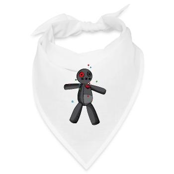 Phasmophobia Voodoo Puppe in schwarz - Bandana Dreieckstuch - Weiß - Vorne