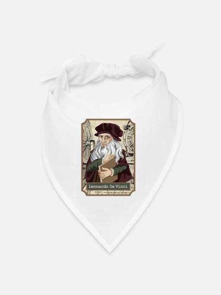 Leonardo Da Vinci - Bandana Dreieckstuch - Weiß