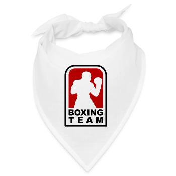 Boxing Team Design für Box Gyms und Kampfsport - Bandana Dreieckstuch - Weiß - Vorne