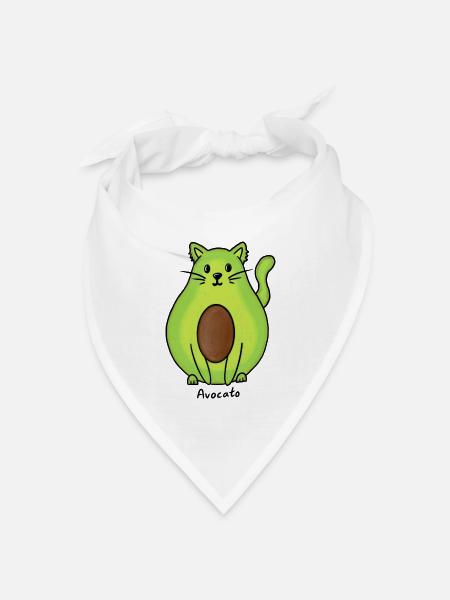 Avocato - Bandana Dreieckstuch - Weiß