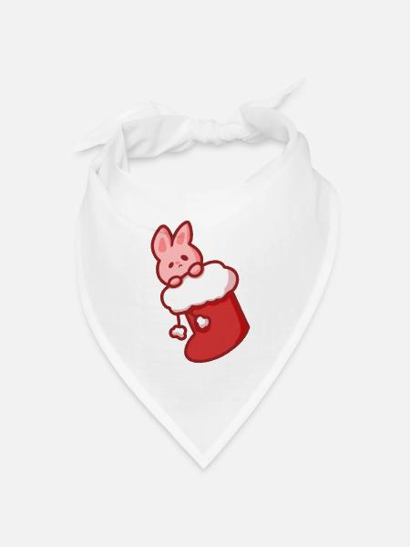 Christmas Bunny - Bandana Dreieckstuch - Weiß