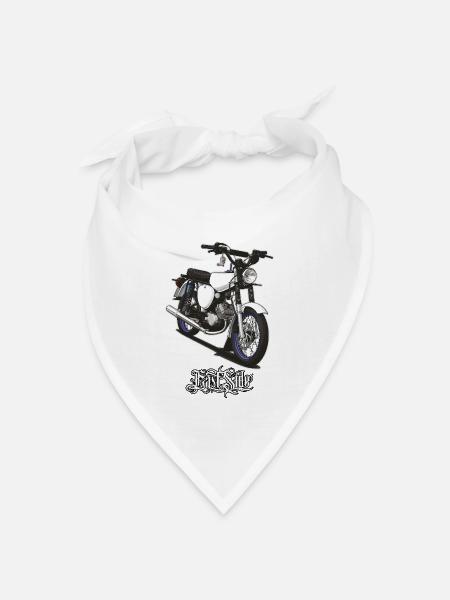 S51 (weiß) // Illustration - Bandana Dreieckstuch - Weiß