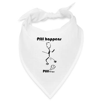 pfff happens - Bandana Dreieckstuch - Weiß - Vorne