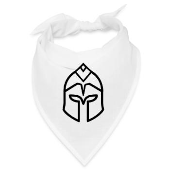 Sparta Spartanischer Krieger - Bandana Dreieckstuch - Weiß - Vorne