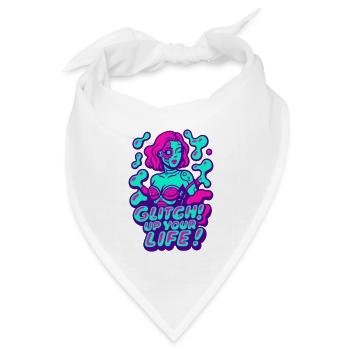 Glitch up your life! Cyborg Woman - Bandana Dreieckstuch - Weiß - Vorne