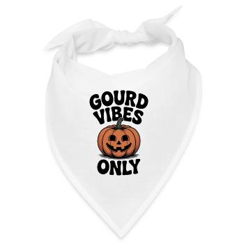 Nur Kürbis-Vibes - Bandana Dreieckstuch - Weiß - Vorne