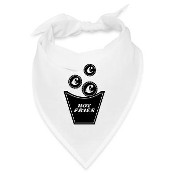 Teure Pommes - Bandana Dreieckstuch - Weiß - Vorne