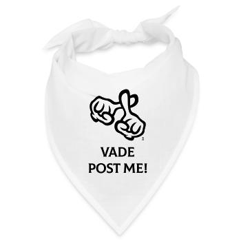 Vade Post Me! (Kreuz / Bibel / Religion / 1C) - Bandana Dreieckstuch - Weiß - Vorne