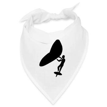 Wingfoil minimalistic logo - Bandana Dreieckstuch - Weiß - Vorne