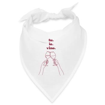 Du. Ich. Wein. - Bandana Dreieckstuch - Weiß - Vorne