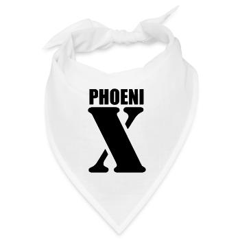 Phoenix – First Name Design | Minimal Typography - Bandana Dreieckstuch - Weiß - Vorne