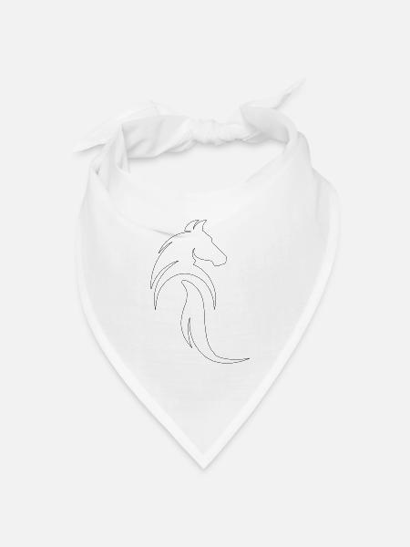 Pferd - Bandana Dreieckstuch - Weiß