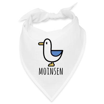Moinsen Möwe Print - Bandana Dreieckstuch - Weiß - Vorne