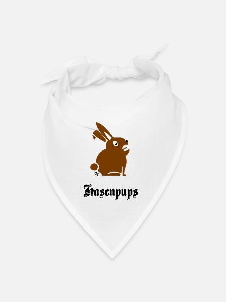 Hasenpups - Bandana Dreieckstuch - Weiß