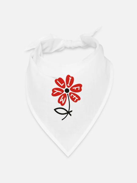 Kirche, mylife, Christliches Symbol - Bandana Dreieckstuch - Weiß
