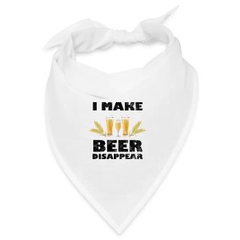 Bier lustiger BierSpruch mit Bier - Bandana Dreieckstuch - Weiß - Vorne