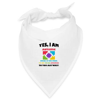 Autistic Autism Awareness - Bandana Dreieckstuch - Weiß - Vorne