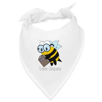 bee lesen - Bandana Dreieckstuch - Weiß - Vorne