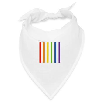 Regenbogenflagge LGBT - Bandana Dreieckstuch - Weiß - Vorne