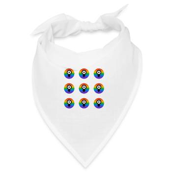 Feministische Ikonen - Regenbogenflagge - Bandana Dreieckstuch - Weiß - Vorne