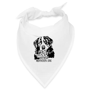 BERNESE MOUNTAIN DOG loved by Bernese Mountain Dog - Bandana Dreieckstuch - Weiß - Vorne