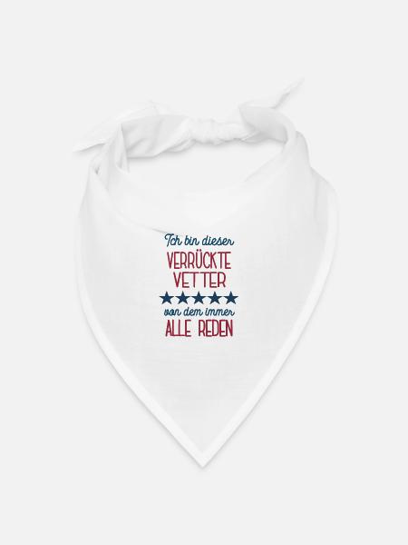 Vetter Lustige Geburtstag Idee Cousin Vettern - Bandana Dreieckstuch - Weiß