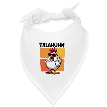 TALAHUHN Talahon Lustig Spruch Meme Deutschrap Rap - Bandana Dreieckstuch - Weiß - Vorne