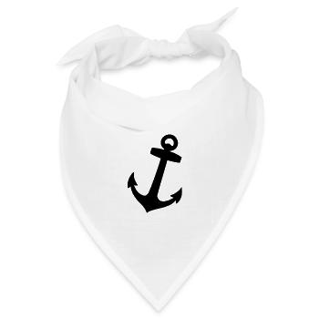 Anker - Bandana Dreieckstuch - Weiß - Vorne