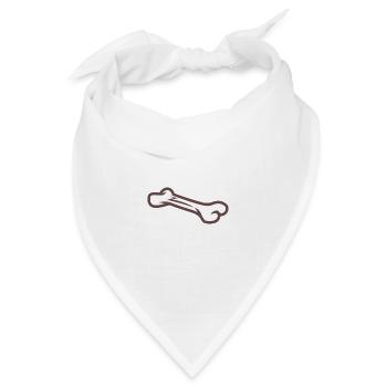 Knochen - Bandana Dreieckstuch - Weiß - Vorne