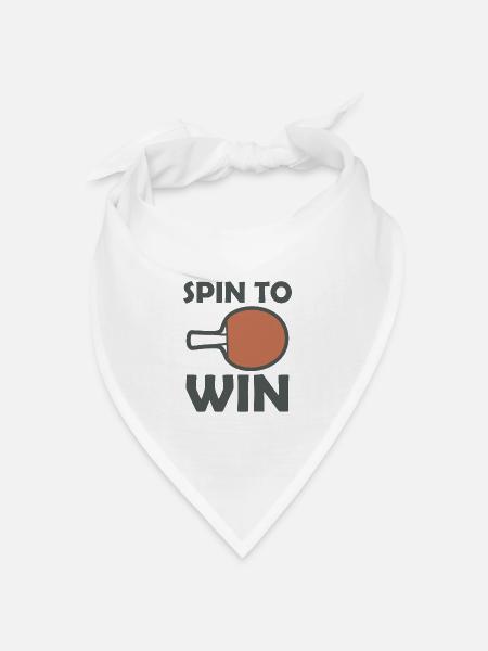 Tischtennisschläger Spin to Win - Bandana Dreieckstuch - Weiß