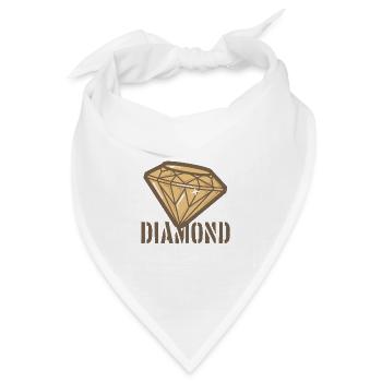 Diamant - Bandana Dreieckstuch - Weiß - Vorne